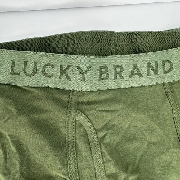 NEW Lucky Brand Sz Med 6'' Inseam 3-Pack Stretch Boxer Briefs Fly Pouch Tagless - Picture 4 of 14